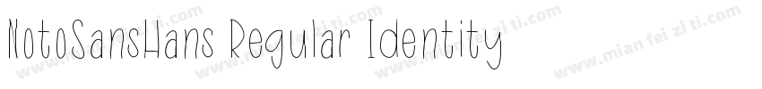 NotoSansHans Regular Identity H字体转换